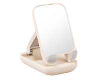Baseus Regulowany stojak na telefon lusterko Seashell Series beż - 1502090 - zdjęcie 1